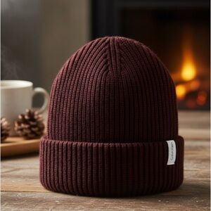 Calvin Klein Men's Deep Red Knit Hat, NWOT
